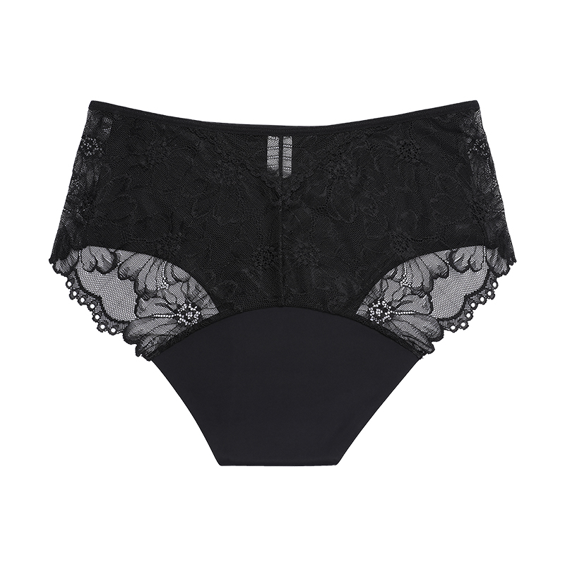 Vente en gros de culottes sexy en dentelle | Protection anti-fuite lat&eacute;rale &agrave; 4 couches (40 ml) | Lingerie menstruelle &agrave; haute capacit&eacute; d'absorption