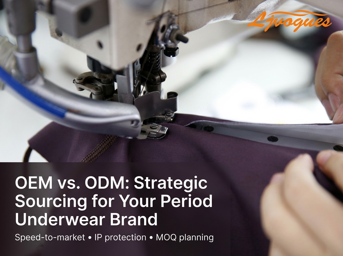 OEM versus ODM: abastecimiento estrat&eacute;gico para su marca de ropa interior menstrual