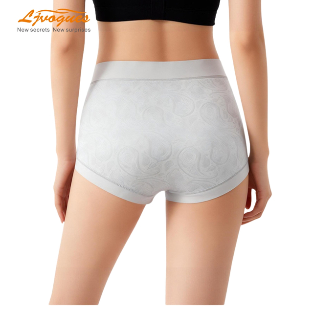 Mittelhohe Boyshorts aus franz&ouml;sischem Spitzen-Jacquard | Bauchgl&auml;ttender Baumwoll-Schritt in &Uuml;bergr&ouml;&szlig;e | 6 Farben L–3XL | OEM-Gro&szlig;handel