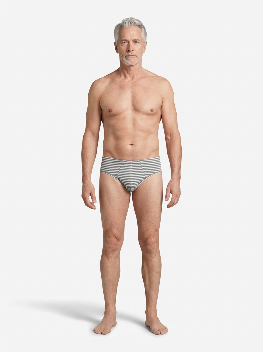Gestreifter Inkontinenz-Slip f&uuml;r Herren 