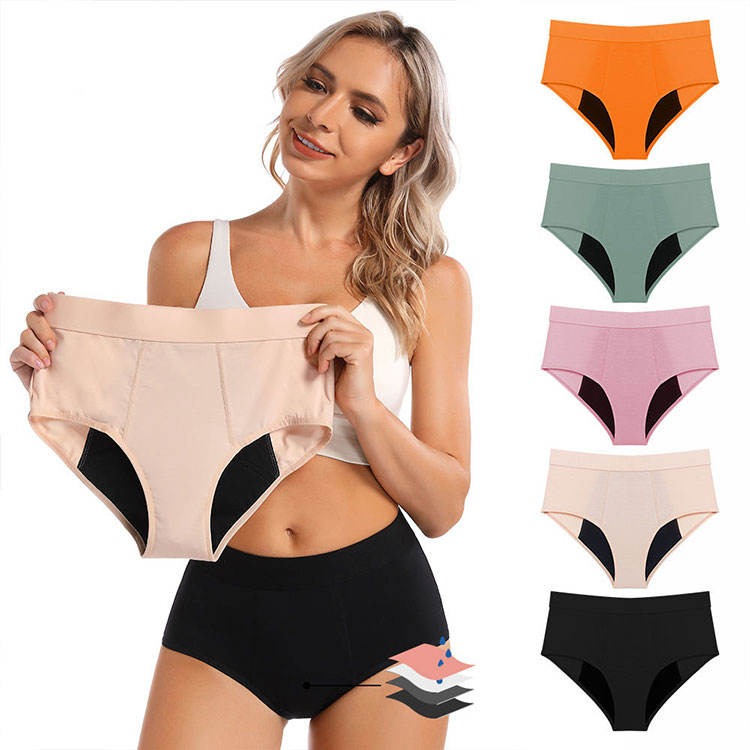 Ropa interior de &eacute;poca de bamb&uacute; de talle alto | Bragas para levantamiento de gl&uacute;teos a prueba de fugas OEM: certificaci&oacute;n OEKO-TEX, gran absorci&oacute;n de 4 tampones, cobertura extendida, S a XXL, venta al por mayor y etiqueta privada