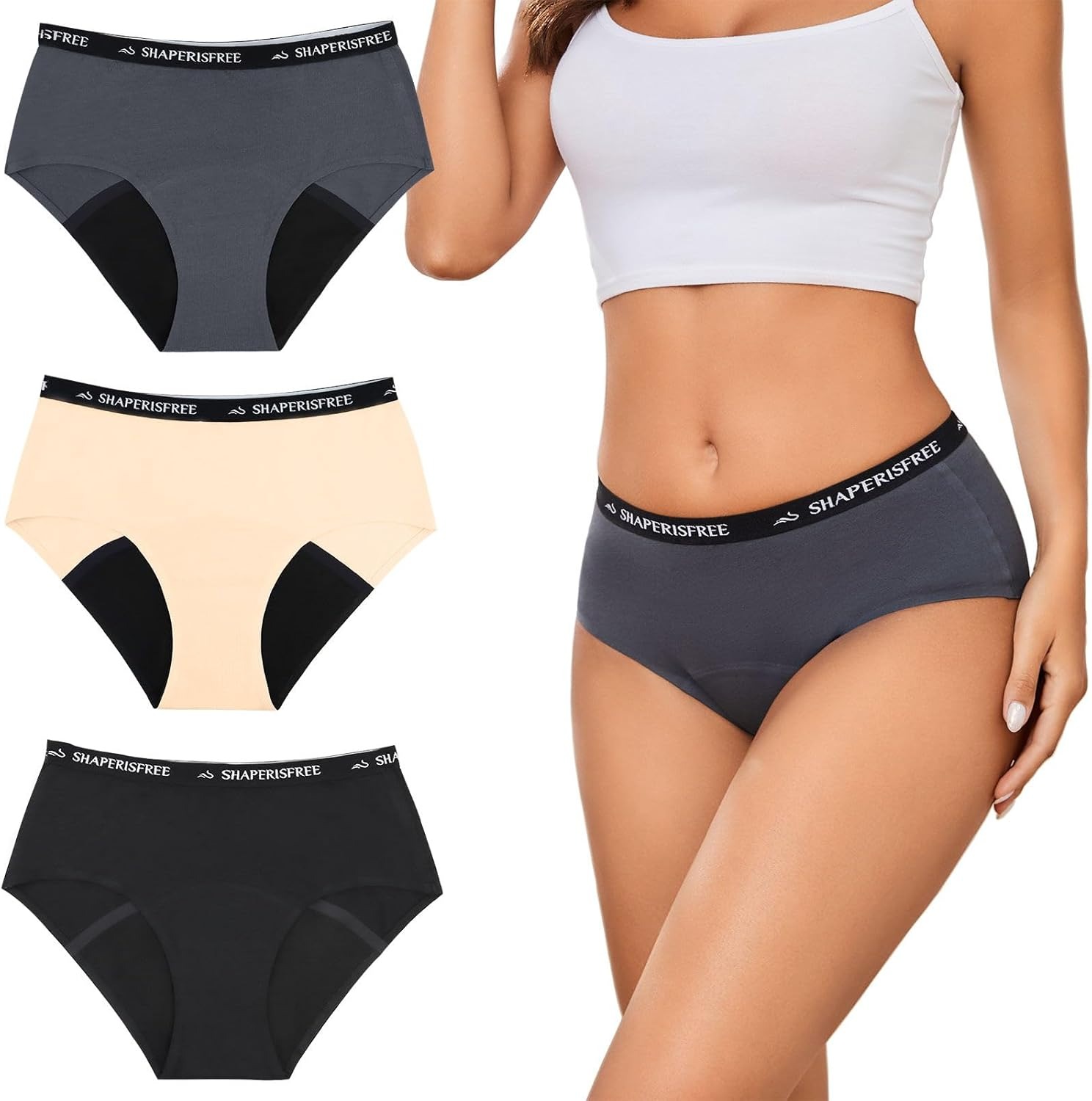 Ropa interior a prueba de fugas de doble protecci&oacute;n | Bragas absorbentes menstruales e incontinencia | OEM al por mayor