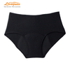 4-lagiges, auslaufsicheres Periodenh&ouml;schen | VaporWick Quick-Dry Mid-Rise Menstruations-Slip aus Baumwolle | Atmungsaktives TPU | Schwarz S–4XL | OEM/ODM-Gro&szlig;handel