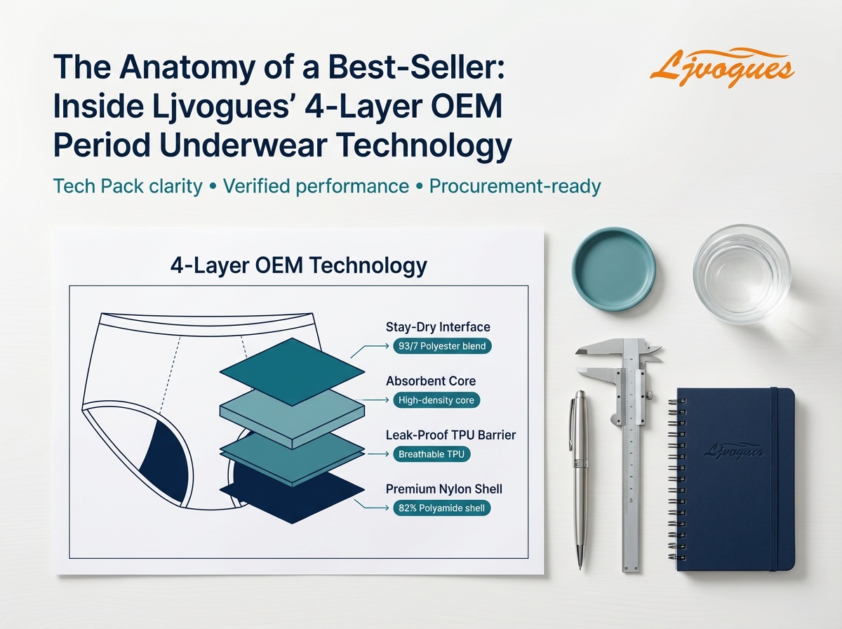 Die Anatomie eines Bestsellers: Einblick in die 4-lagige OEM-Periodenunterw&auml;sche-Technologie von Ljvogues