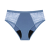 Cueca de per&iacute;odo de renda de cintura alta de bambu | Calcinha menstrual de maternidade &agrave; prova de vazamento de 4 camadas OEM - bloqueio l&iacute;quido colado, prote&ccedil;&atilde;o de 8 horas, multicertificada, atacado e marca pr&oacute;pria