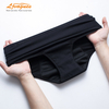 4-lagiges, auslaufsicheres Periodenh&ouml;schen | VaporWick Quick-Dry Mid-Rise Menstruations-Slip aus Baumwolle | Atmungsaktives TPU | Schwarz S–4XL | OEM/ODM-Gro&szlig;handel